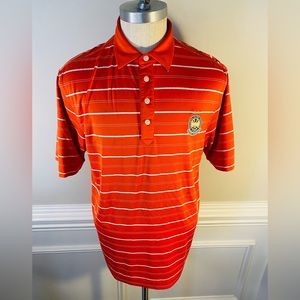 FOOTJOY PGA Pro Polo Shirt Tour Collar Logo Orange/W TITLEIST PATCH -Large(94)